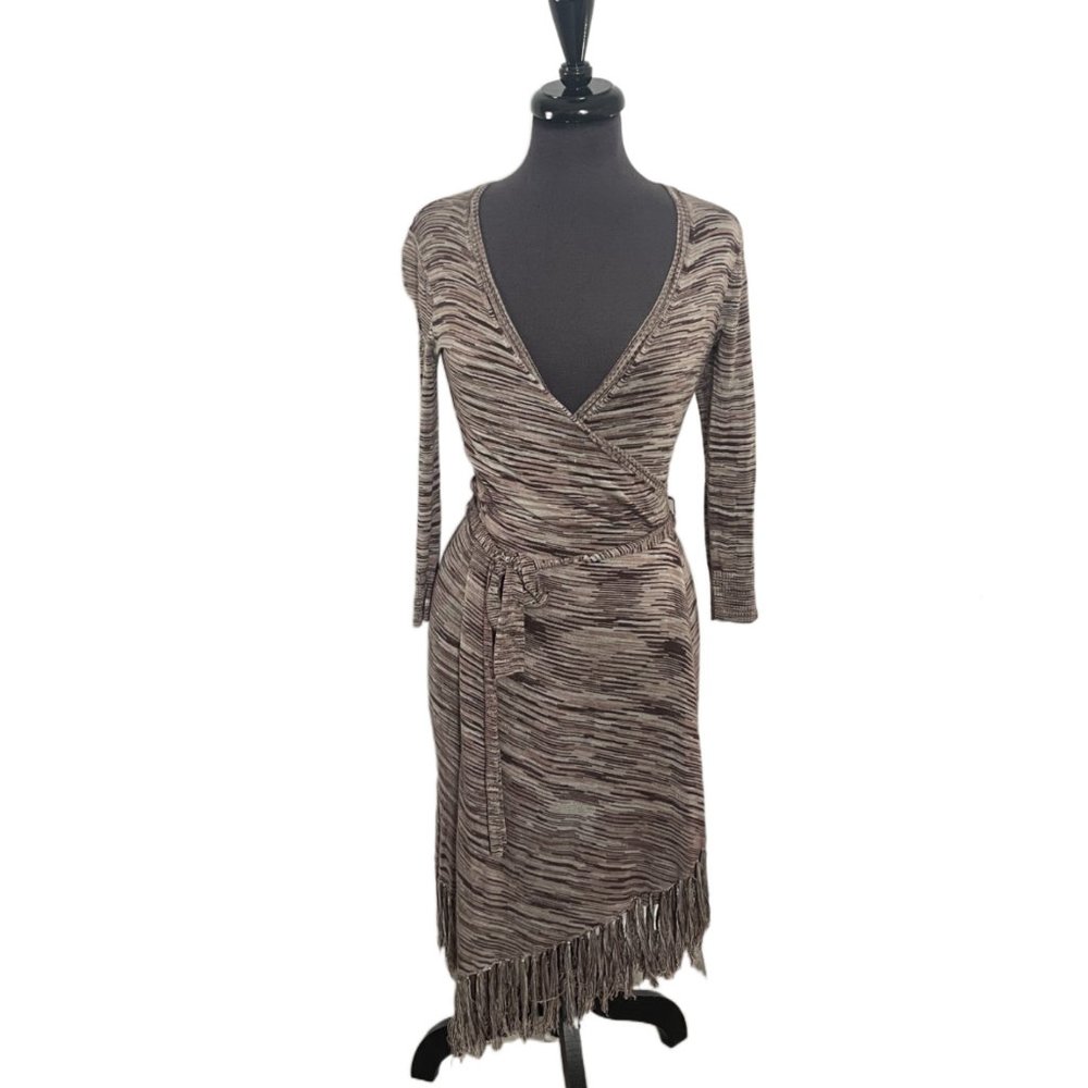 MAX AND CLEO | Faux-wrap sweater dress | Small